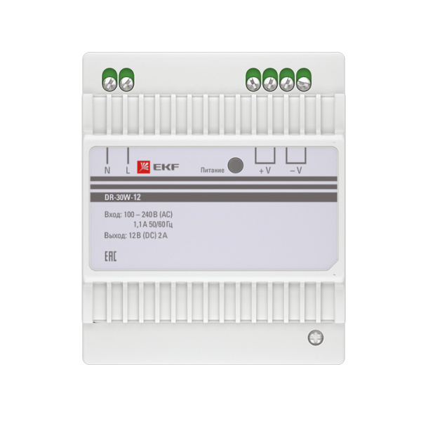 Блок питания 12В DR-30W-12 EKF PROxima Din рейка