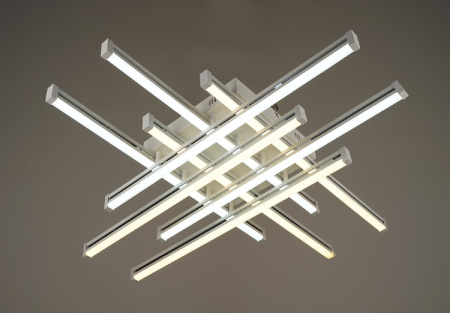 Светильник потолочный (люстра) свд 192Вт  14400лм белый пульт диммер 