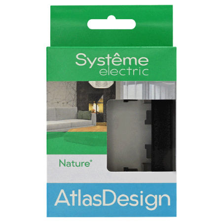 AtlasDesign Nature черный рамка 1-ая универсально стекло