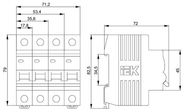 купить Автомат 4Р 50А C 4,5кА ВА47-29 IEK в Пензе Автомат 4Р 50А C 4,5кА ВА47-29 IEK