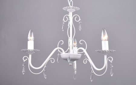 Светильник подвесной (люстра) 3*60Вт E14 белый 