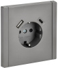 купить Фортепиано сталь розетка скрытая 1-мест заземление шторки USB IP20 18Вт в Пензе Фортепиано сталь розетка скрытая 1-мест заземление шторки USB IP20 18Вт