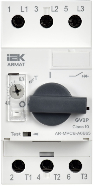 Автомат защиты двигателя 4-6,3А GV2P IEK ARMAT