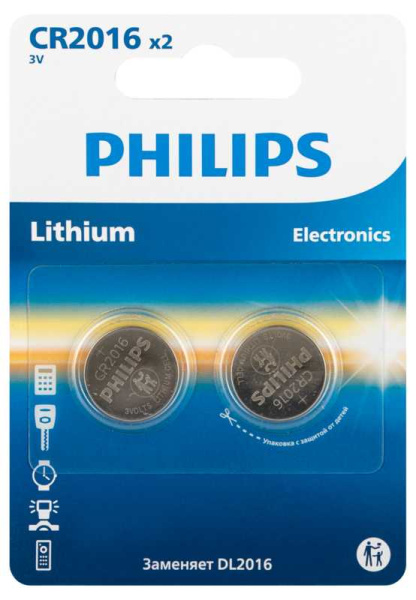 купить Батарейка дисковая CR2025 BL2 Philips в Пензе Батарейка дисковая CR2025 BL2 Philips