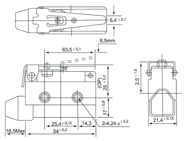 Переключатель концевой рычаг IP40 МП-7140 IEK укороченный