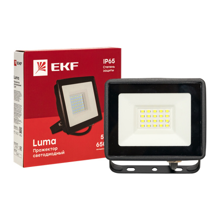 купить Прожектор свд 20Вт 6500К 1600лм черный IP65 110° Luma EKF FLL-3002 в Пензе Прожектор свд 20Вт 6500К 1600лм черный IP65 110° Luma EKF FLL-3002