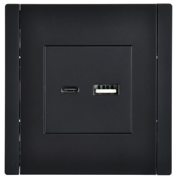 купить Фортепиано черный механизм USB A+C скрытая 2-ая 3,1А в Пензе Фортепиано черный механизм USB A+C скрытая 2-ая 3,1А