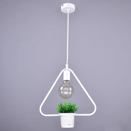 Светильник подвес 1*60Вт E27 белый треугольник Геометрия