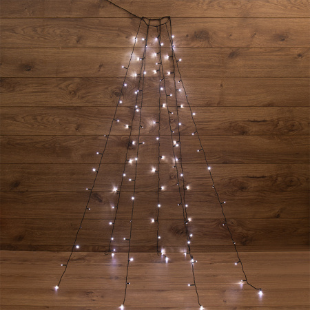 Гирлянда нить 1,5м белый 105свд с контроллером IP20 зеленый провод 8 режимов