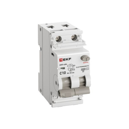 купить Дифавтомат 2Р 10А C тип AC 30мА 6кА 2мод АВДТ-63N EKF PROxima в Пензе Дифавтомат 2Р 10А C тип AC 30мА 6кА 2мод АВДТ-63N EKF PROxima