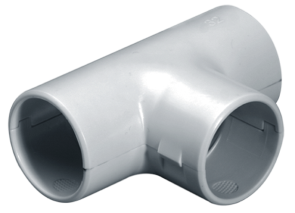 купить Поворот 90° 25мм IP40 разъемный серый пластик PlexUp 1шт в Пензе Поворот 90° 25мм IP40 разъемный серый пластик PlexUp 1шт