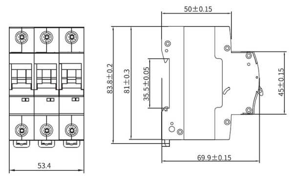купить Автомат 3Р 6А C 4,5кА MD63S DKC YON max  в Пензе Автомат 3Р 6А C 4,5кА MD63S DKC YON max