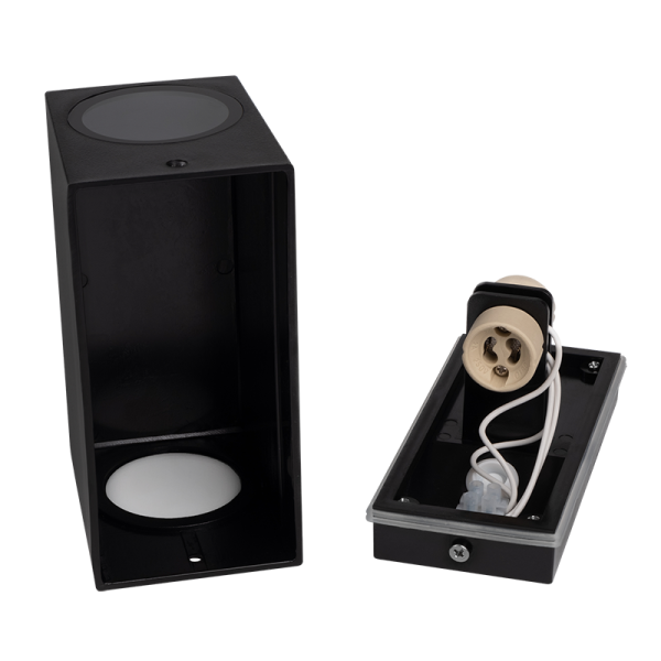 купить Светильник настенный 2*35Вт GU10 IP65 черный пластик Jazzway в Пензе Светильник настенный 2*35Вт GU10 IP65 черный пластик Jazzway