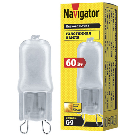 купить Лампа капсула галоген G9 60Вт 610лм матовая Navigator  в Пензе Лампа капсула галоген G9 60Вт 610лм матовая Navigator