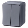 AtlasDesign Profi54 антрацит выключатель 2кл открытая 10А IP54 