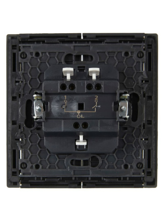 Фортепиано серый выключатель 2кл скрытая 10А IP20 