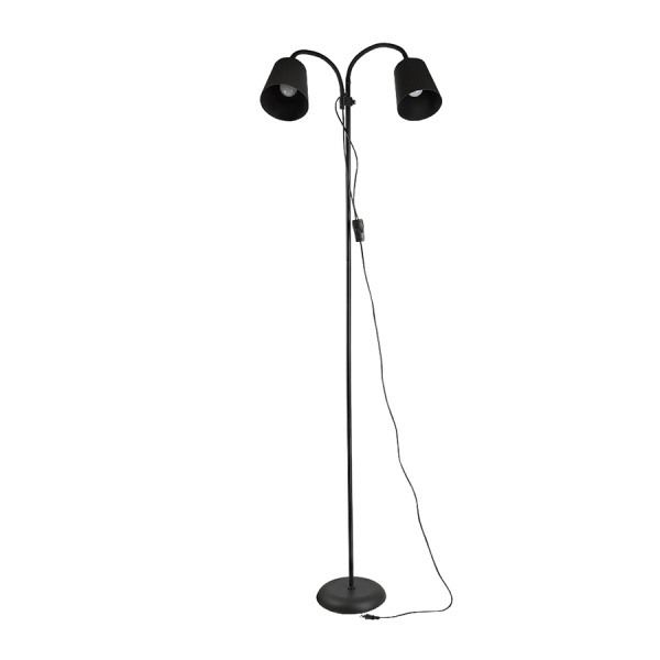 Торшер 2*60Вт E27 черный GFL-016