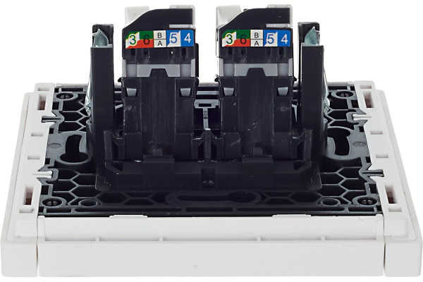 купить Фортепиано белый механизм RJ45 2x8(8) скрытая 2-ая кат.5е в Пензе Фортепиано белый механизм RJ45 2x8(8) скрытая 2-ая кат.5е