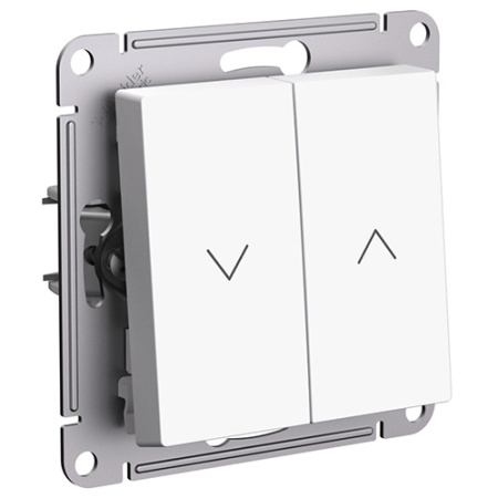 купить Атлас белый выключатель 2кл скрытая 10А IP20 для жалюзи в Пензе Атлас белый выключатель 2кл скрытая 10А IP20 для жалюзи