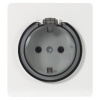 купить MIELE ROUND Розетка 1-ая с/з с/у, со шторками и крышкой 16А белая KRANZ в Пензе MIELE ROUND Розетка 1-ая с/з с/у, со шторками и крышкой 16А белая KRANZ