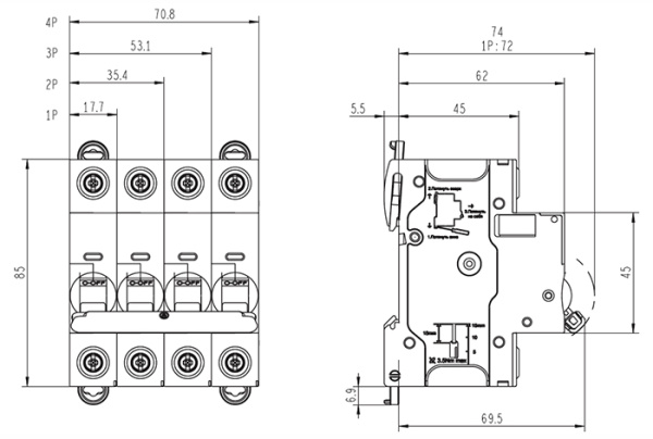 купить Автомат 3Р 32А C 6кА S9FN Systeme Electric Systeme9  в Пензе Автомат 3Р 32А C 6кА S9FN Systeme Electric Systeme9