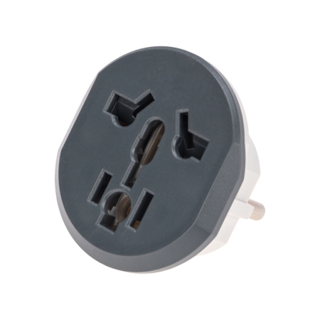 Переходник 16А серый круглый Rexant аналог3802463