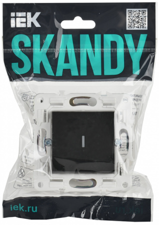 купить Сканди черный выключатель 1кл с подсветкой скрытая 10А IP20 в Пензе Сканди черный выключатель 1кл с подсветкой скрытая 10А IP20