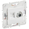 купить Сканди арктический белый розетка RJ45+TV оконечная скрытая 2-ая кат.5E в Пензе Сканди арктический белый розетка RJ45+TV оконечная скрытая 2-ая кат.5E