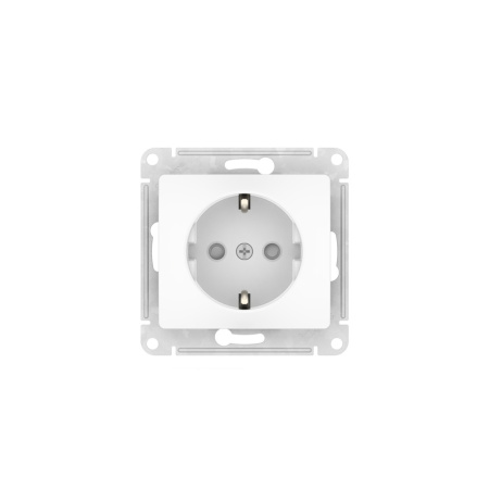 купить Атлас белый розетка скрытая 1-мест заземление шторки быстрозажим. клем. IP20  в Пензе Атлас белый розетка скрытая 1-мест заземление шторки быстрозажим. клем. IP20