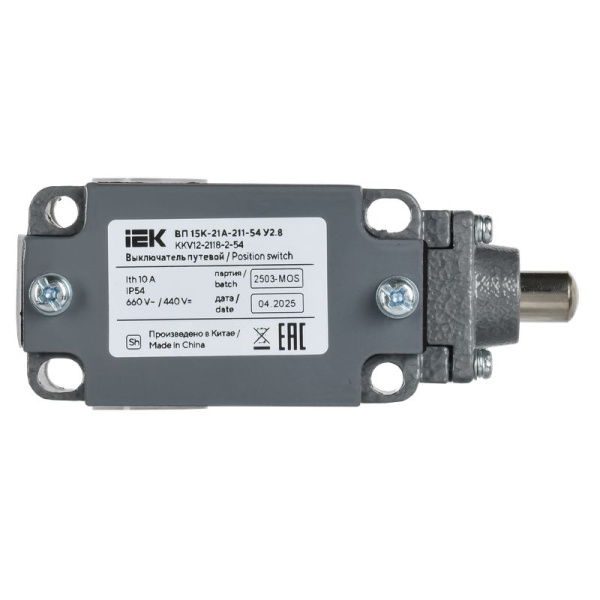 Выключатель концевой толкатель IP54 15К-21А-211-54 У2.8 IEK прямого действ.