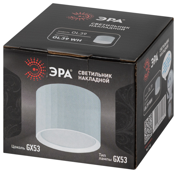 купить Светильник даунлайт 1*12Вт GX53 цилиндр белый накладной ЭРА  в Пензе Светильник даунлайт 1*12Вт GX53 цилиндр белый накладной ЭРА