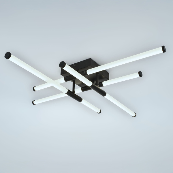 Светильник потолочный (люстра) свд 72Вт 3000К-6000К 4475лм черный/белый пульт диммер