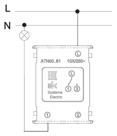 AtlasDesign переключатель скрытая изумруд 1кл 10А IP20 