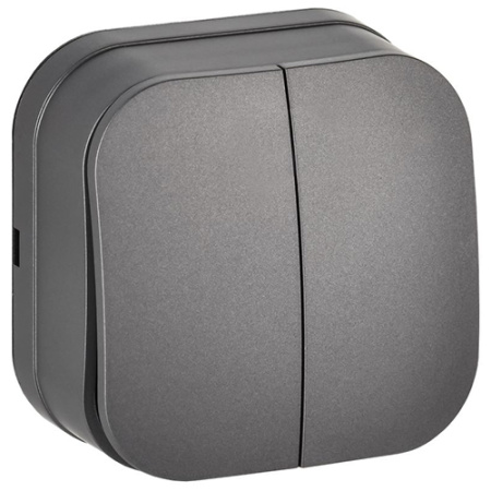 купить Глори сталь выключатель 2кл открытая 10А IP20   в Пензе Глори сталь выключатель 2кл открытая 10А IP20