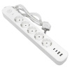 купить Удлинитель 5-мест 3м ПВС 3*1,5 белый выкл EKF  2USB 2,4А+2USBtype-С в Пензе Удлинитель 5-мест 3м ПВС 3*1,5 белый выкл EKF  2USB 2,4А+2USBtype-С
