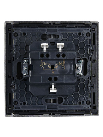 купить Фортепиано сталь выключатель 2кл с подсветкой скрытая 16А IP20  в Пензе Фортепиано сталь выключатель 2кл с подсветкой скрытая 16А IP20