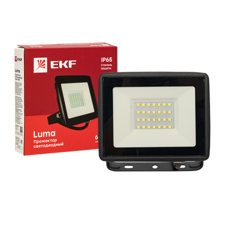 купить Прожектор свд 30Вт 6500К 5600лм черный IP65 110° Luma EKF в Пензе Прожектор свд 30Вт 6500К 5600лм черный IP65 110° Luma EKF