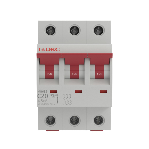 Автомат 3Р 20А C 6кА MD63N DKC YON 