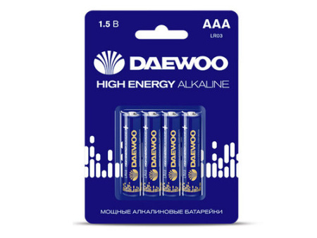 купить Батарейка AAA(мизинчик) алкалиновая BL4 Daewoo  в Пензе Батарейка AAA(мизинчик) алкалиновая BL4 Daewoo