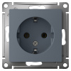 AtlasDesign грифель розетка скрытая 1-мест заземление IP20 