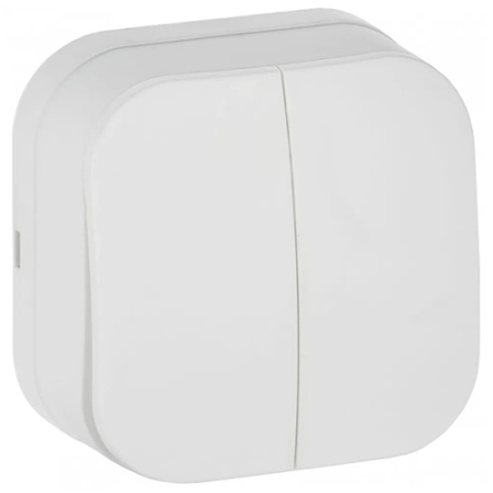 купить Глори белый выключатель 2кл открытая 10А IP20   в Пензе Глори белый выключатель 2кл открытая 10А IP20