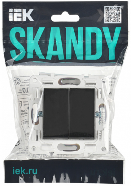 SKANDY Выключ. 2-кл. 10А SK-V04Bl черн. IEK