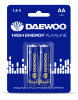 купить Батарейка AA(пальчик) алкалиновая BL2 Daewoo HIGH ENERGY в Пензе Батарейка AA(пальчик) алкалиновая BL2 Daewoo HIGH ENERGY