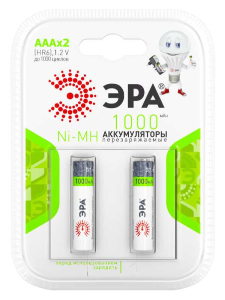 купить Аккумулятор AAA(мизинчик) 1000mAh 1,2В BL2 ЭРА в Пензе Аккумулятор AAA(мизинчик) 1000mAh 1,2В BL2 ЭРА
