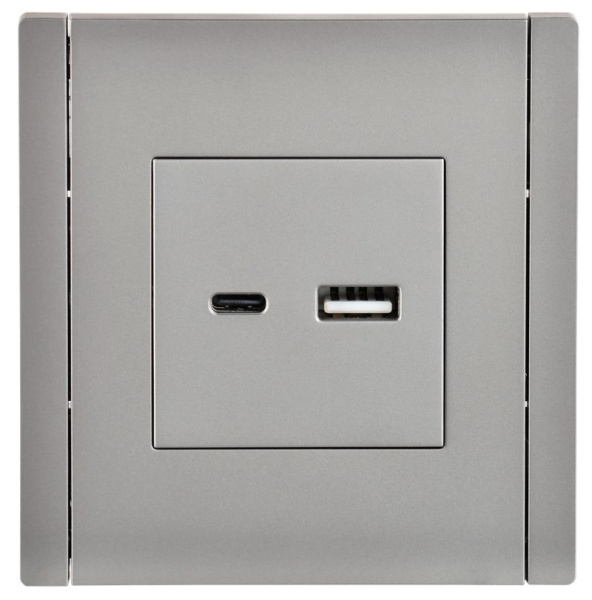 купить Фортепиано сталь механизм USB A+C скрытая 2-ая 3,1А в Пензе Фортепиано сталь механизм USB A+C скрытая 2-ая 3,1А