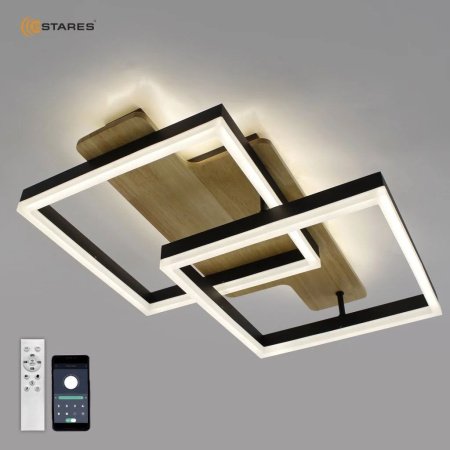 купить Светильник потолочный (люстра) свд 120Вт 3000-6500К 12000лм черный пульт диммер в Пензе Светильник потолочный (люстра) свд 120Вт 3000-6500К 12000лм черный пульт диммер