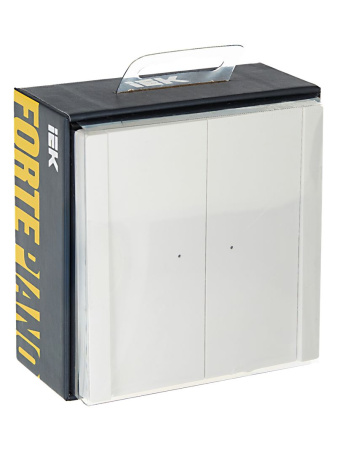 Фортепиано белый выключатель 2кл скрытая 10А IP20 