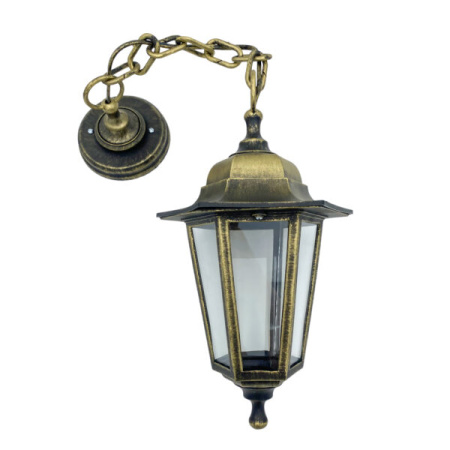 Светильник садово-парковый подвесной 60Вт E27 пластик бронза IP44 6ти гранный