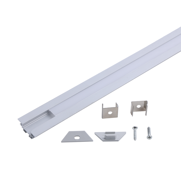 купить Профиль с экраном угловой 23,5*11*2000мм Gauss крепеж+заглушки в Пензе Профиль с экраном угловой 23,5*11*2000мм Gauss крепеж+заглушки