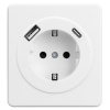 купить MIELE ROUND Розетка 1-ая с/з с/у з/ш 16А с USB A+C быстрой зарядки 5В/3А белая KRANZ в Пензе MIELE ROUND Розетка 1-ая с/з с/у з/ш 16А с USB A+C быстрой зарядки 5В/3А белая KRANZ